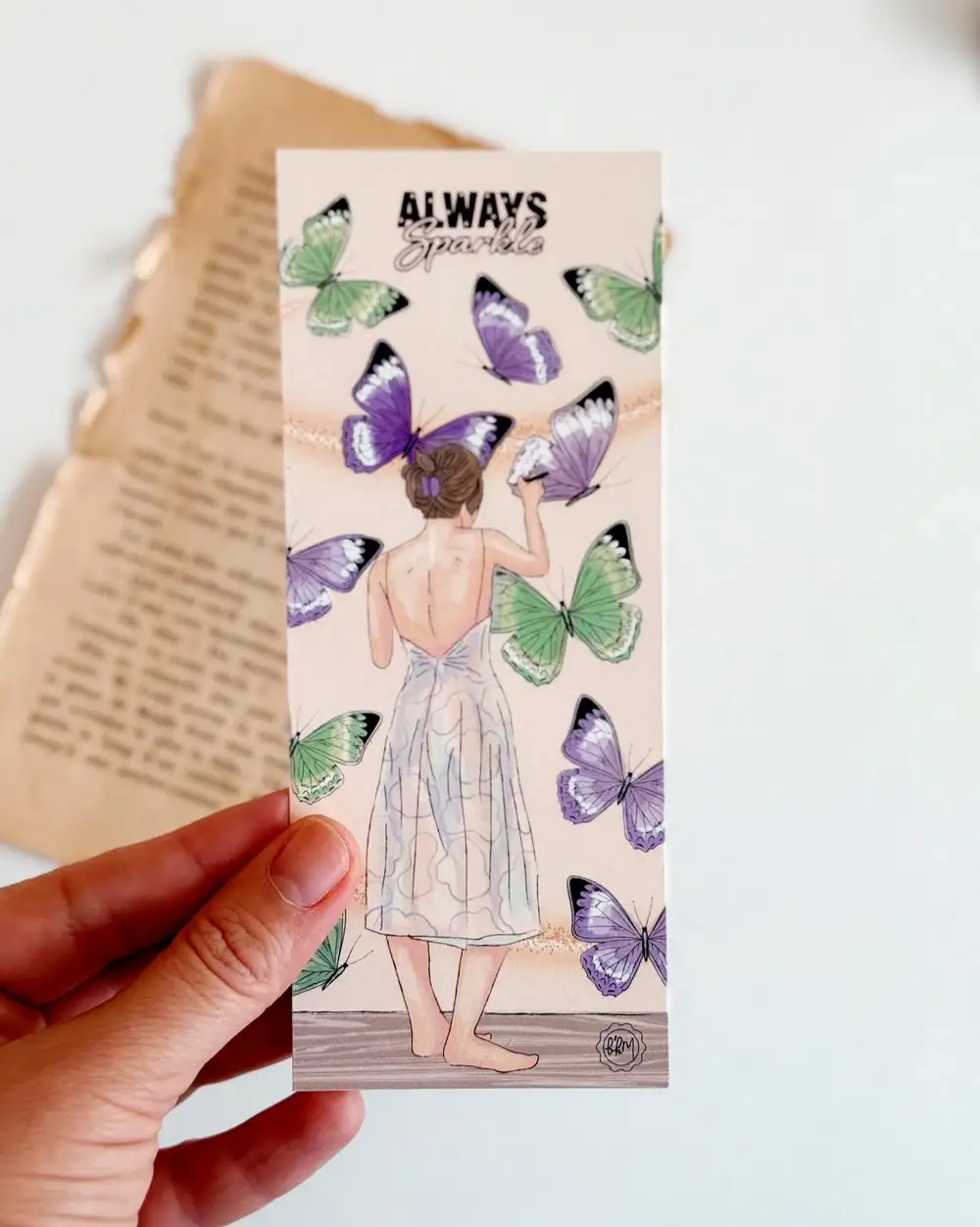 Always Sparkle Kelebekli Kitap Ayracı