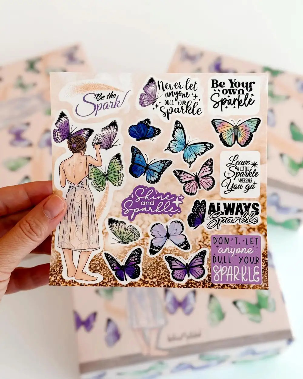 Daily Spark Kelebekli Sticker Seti