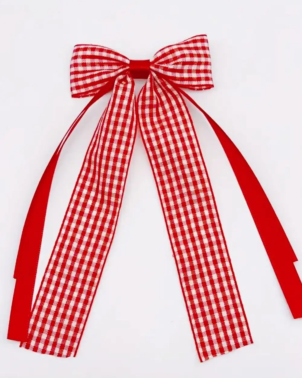 Kırmızı Pötikare Kurdele Fiyonk Toka 2li