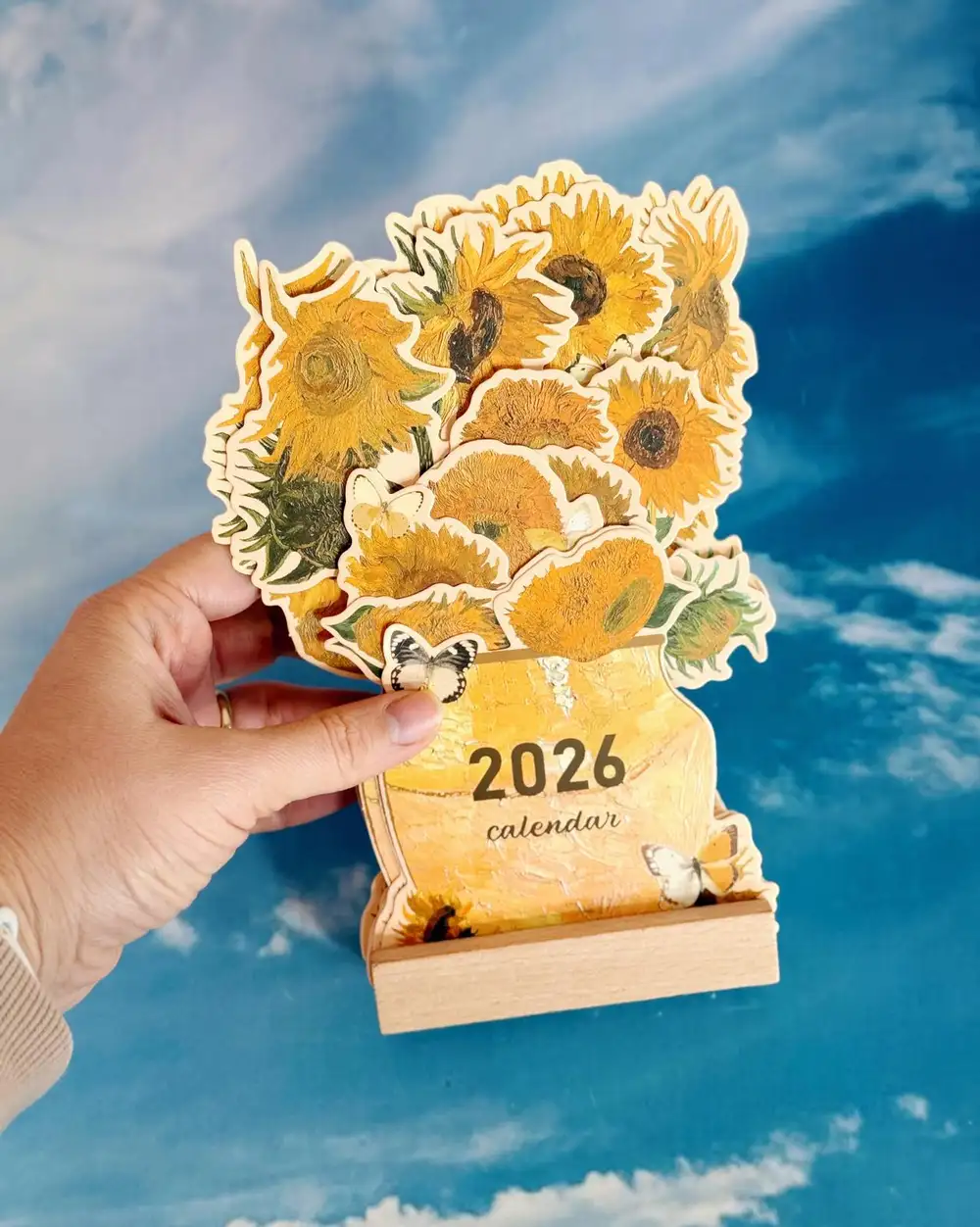 2026 Çiçekli Masa Takvimi Van Gogh Ayçiçekleri
