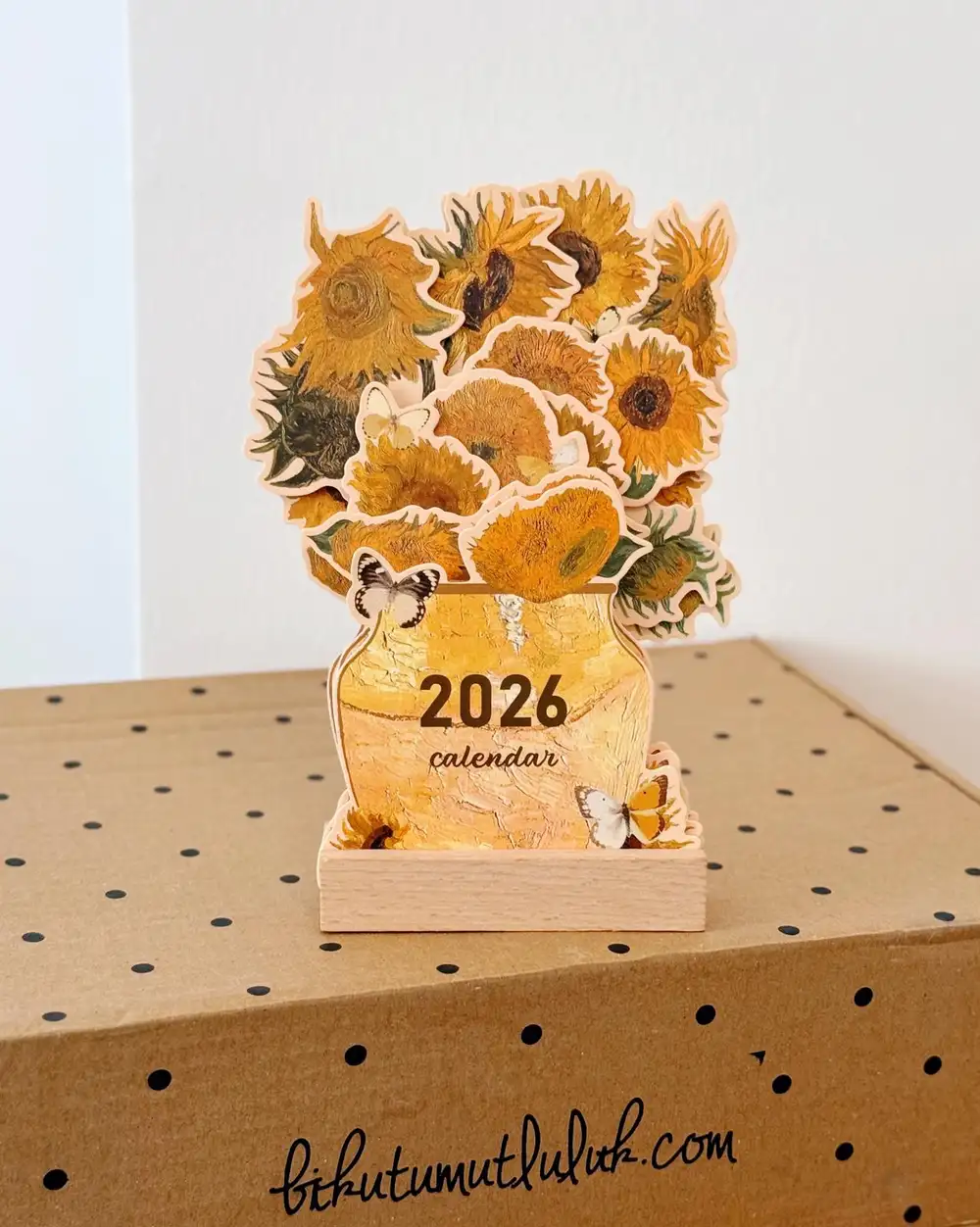 2026 Çiçekli Masa Takvimi Van Gogh Ayçiçekleri