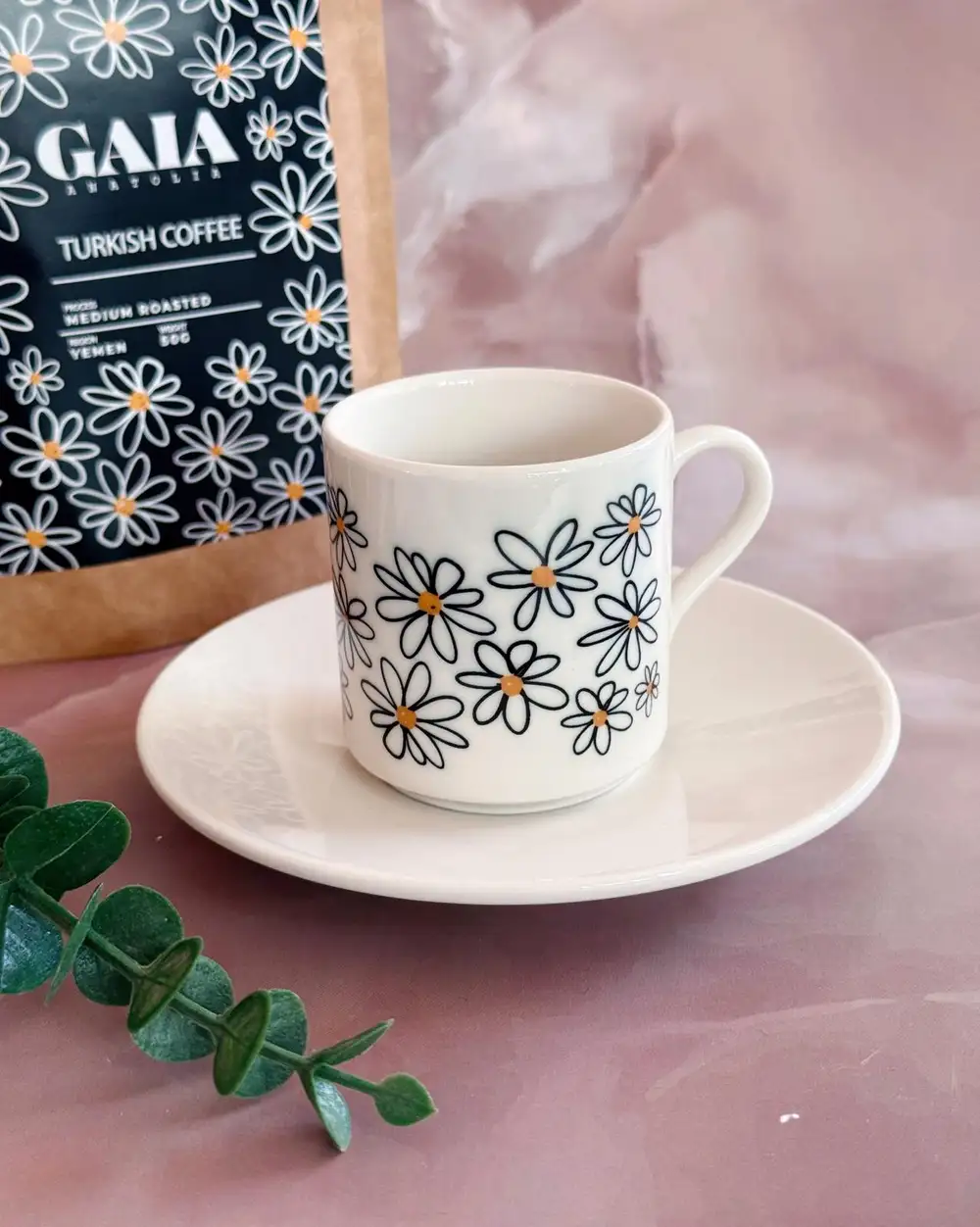 Papatyalı Türk Kahvesi Fincanı