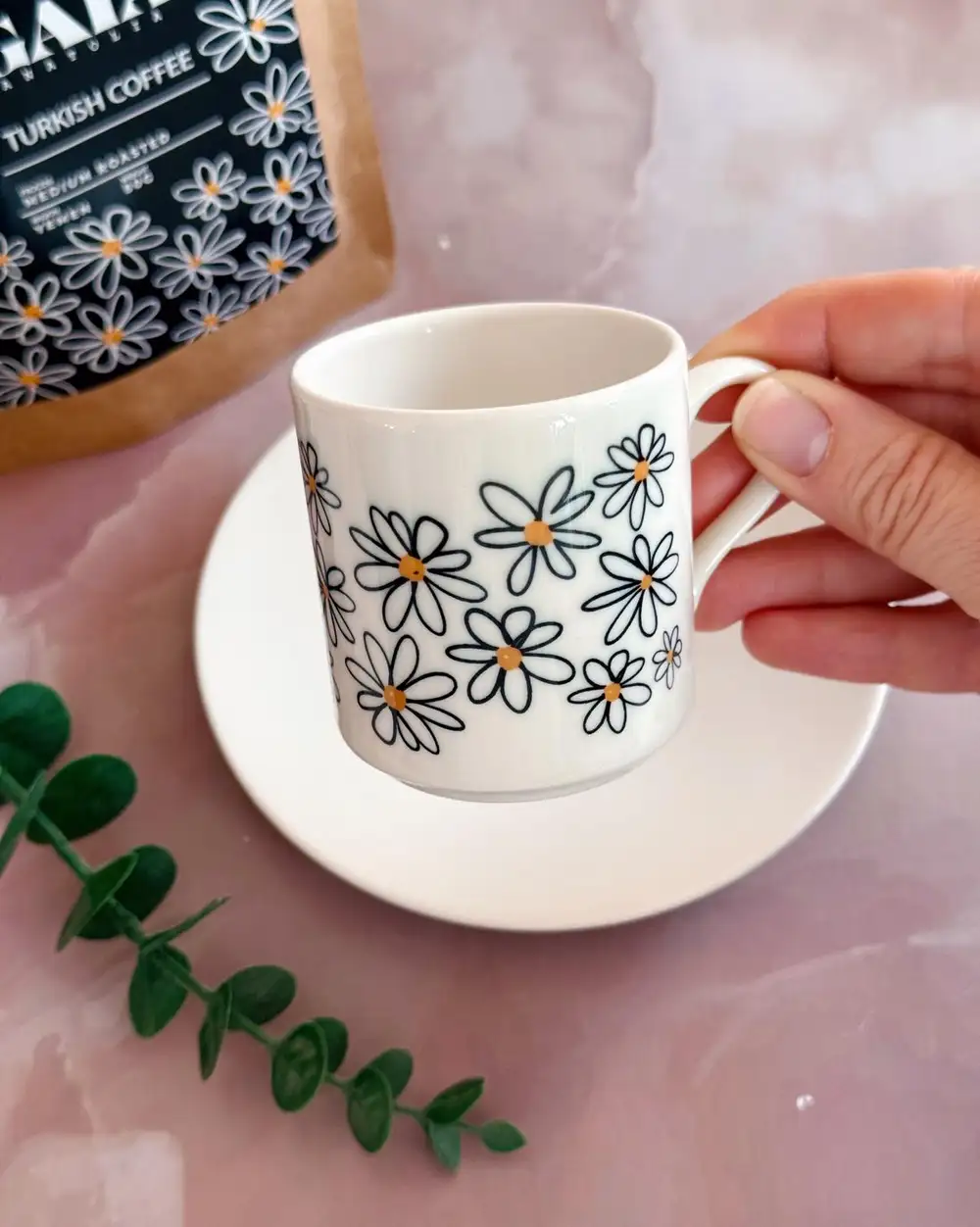 Papatyalı Türk Kahvesi Fincanı