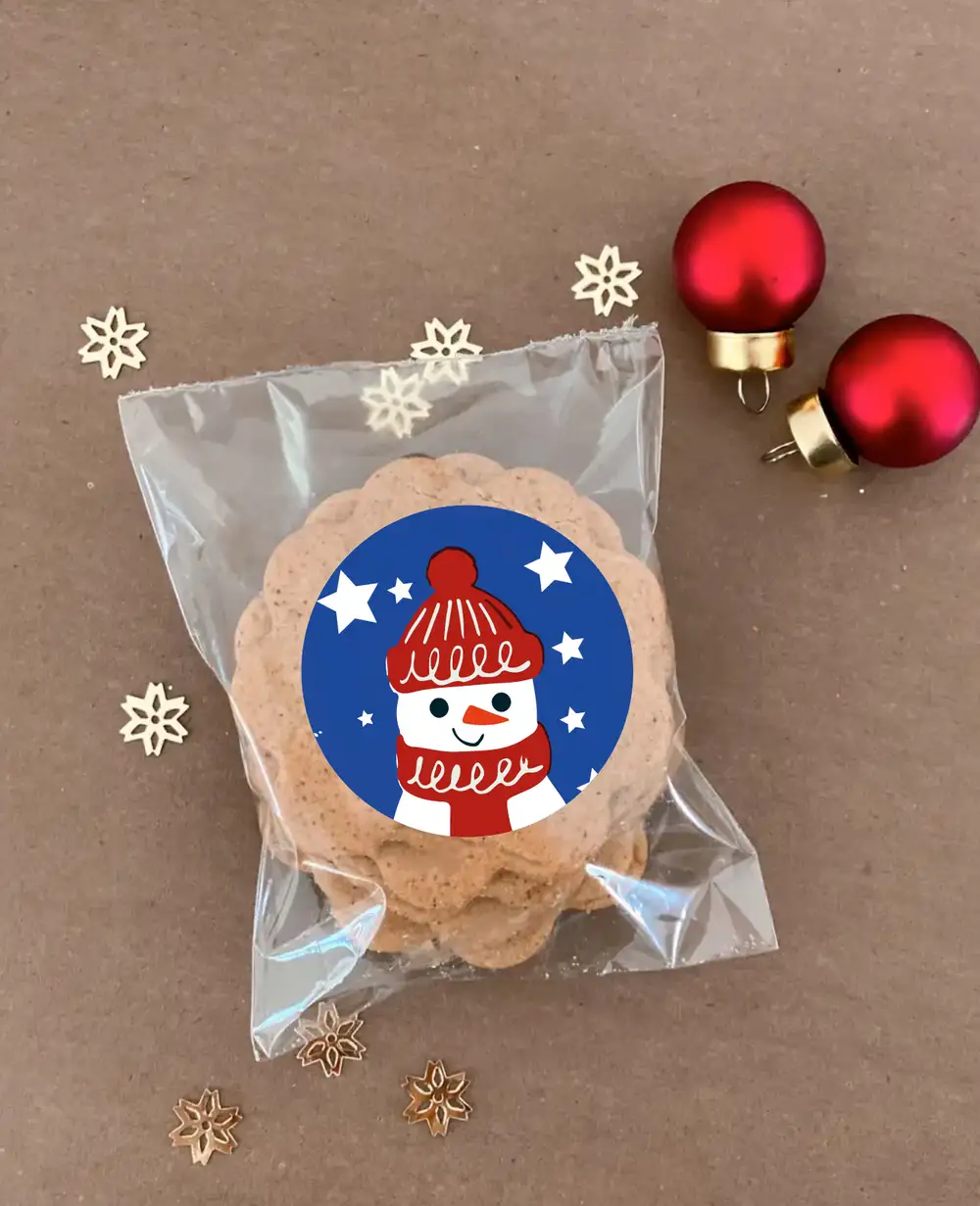 Zencefilli Tarçınlı Kağıt Kurabiye - Yılbaşı Hediyesi Kardan Adam