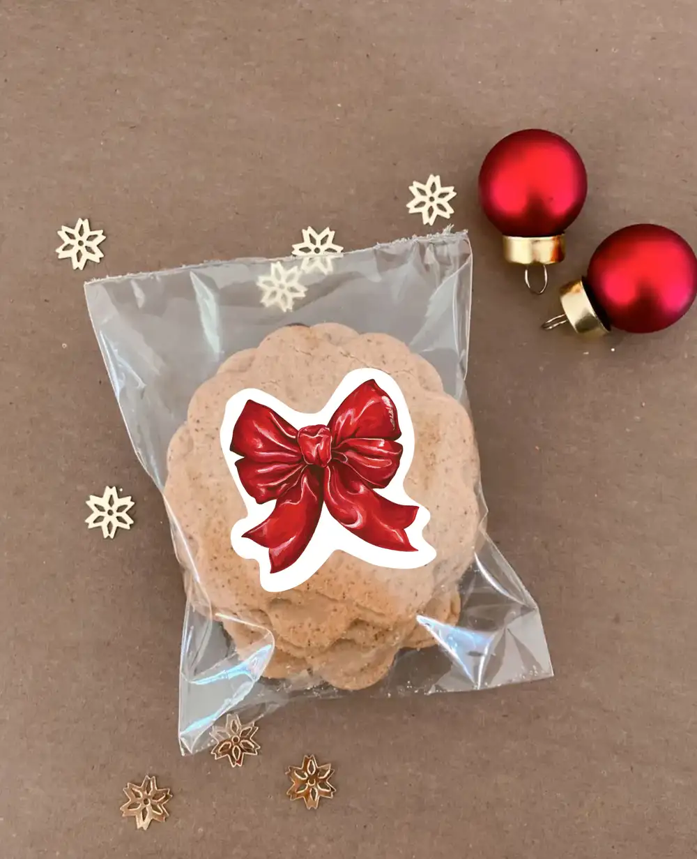 Zencefilli Tarçınlı Kağıt Kurabiye - Yılbaşı Hediyesi Fiyonk