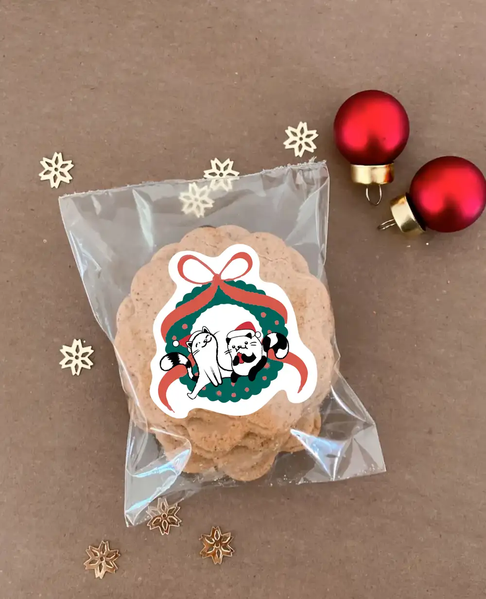 Zencefilli Tarçınlı Kağıt Kurabiye - Yılbaşı Hediyesi Kediler