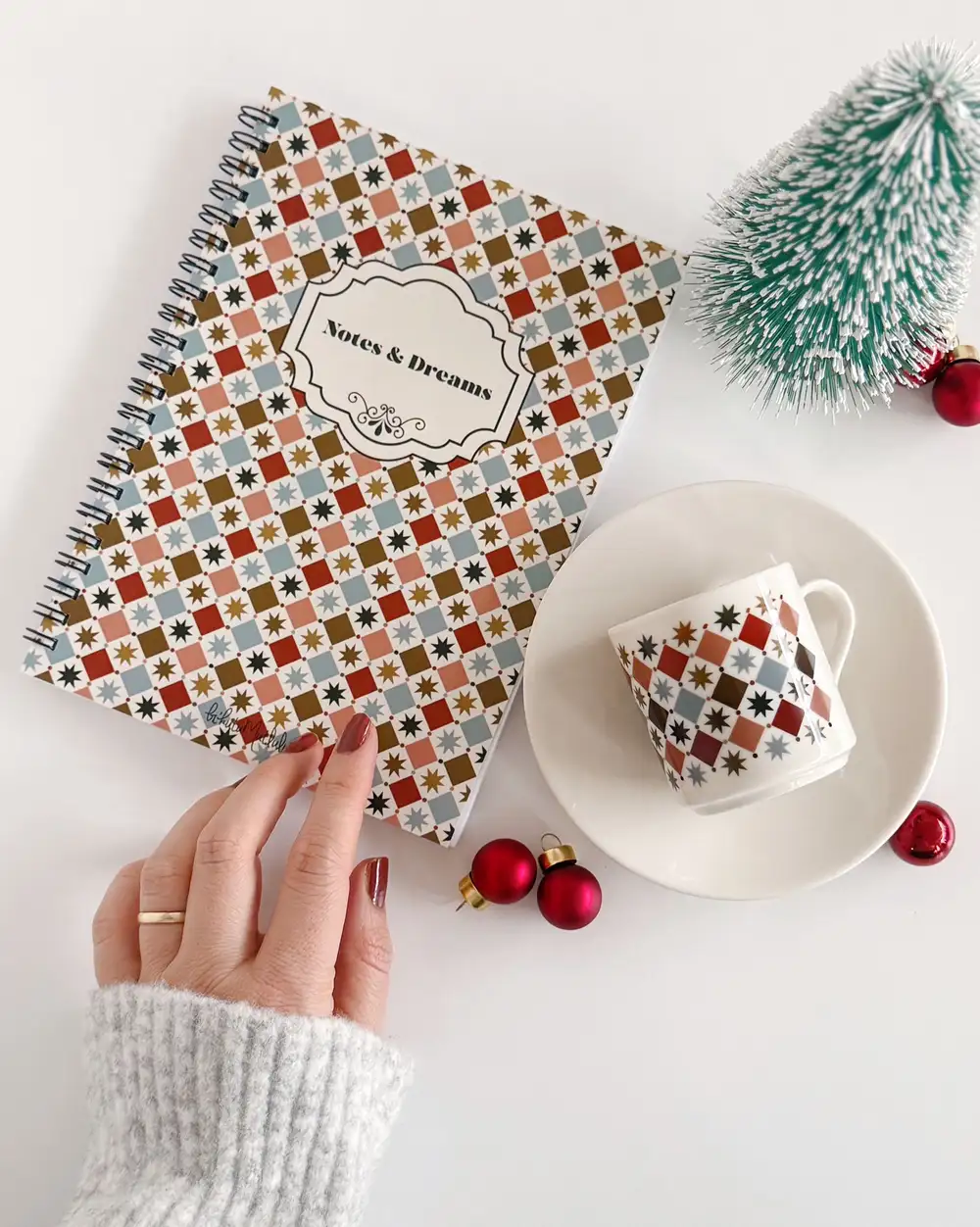 N267 Boho Pattern A5 Spiralli Defter