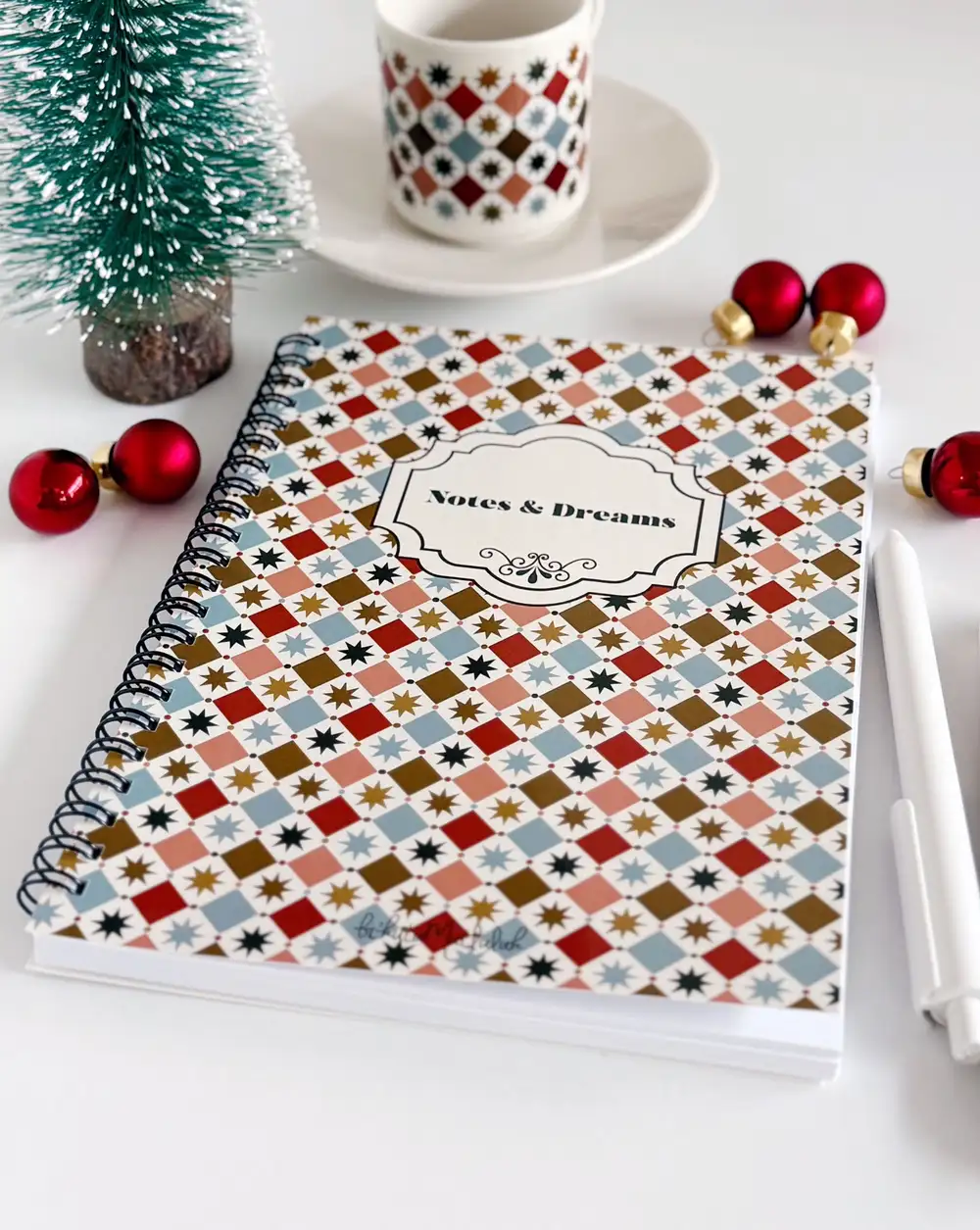 N267 Boho Pattern A5 Spiralli Defter