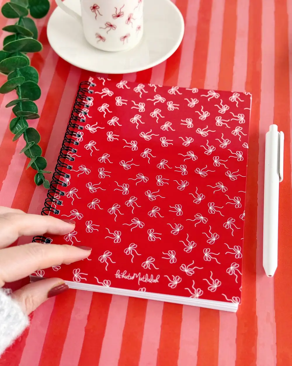 N269 Fiyonklu A5 Yılbaşı Spiralli Defter