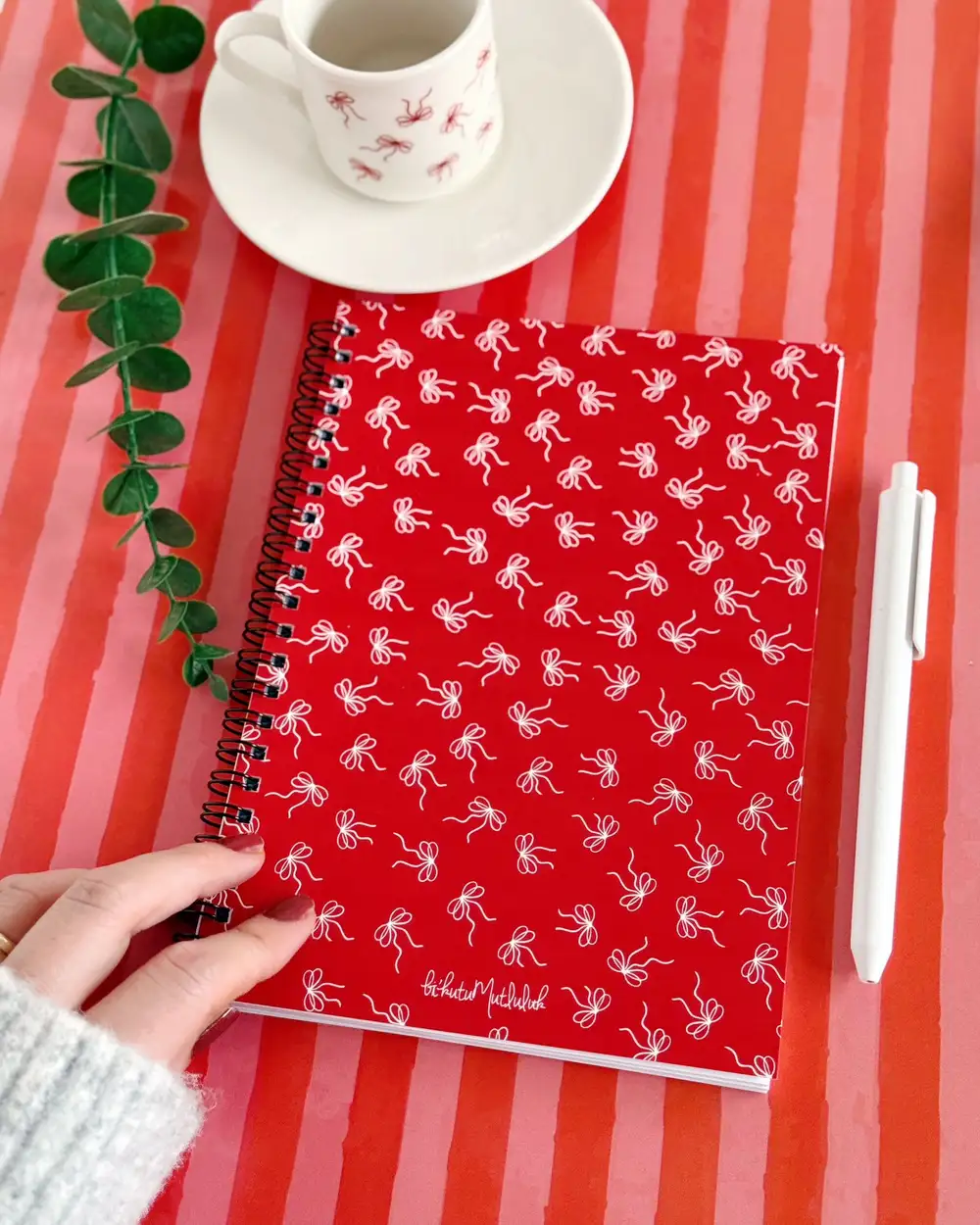 N269 Fiyonklu A5 Yılbaşı Spiralli Defter