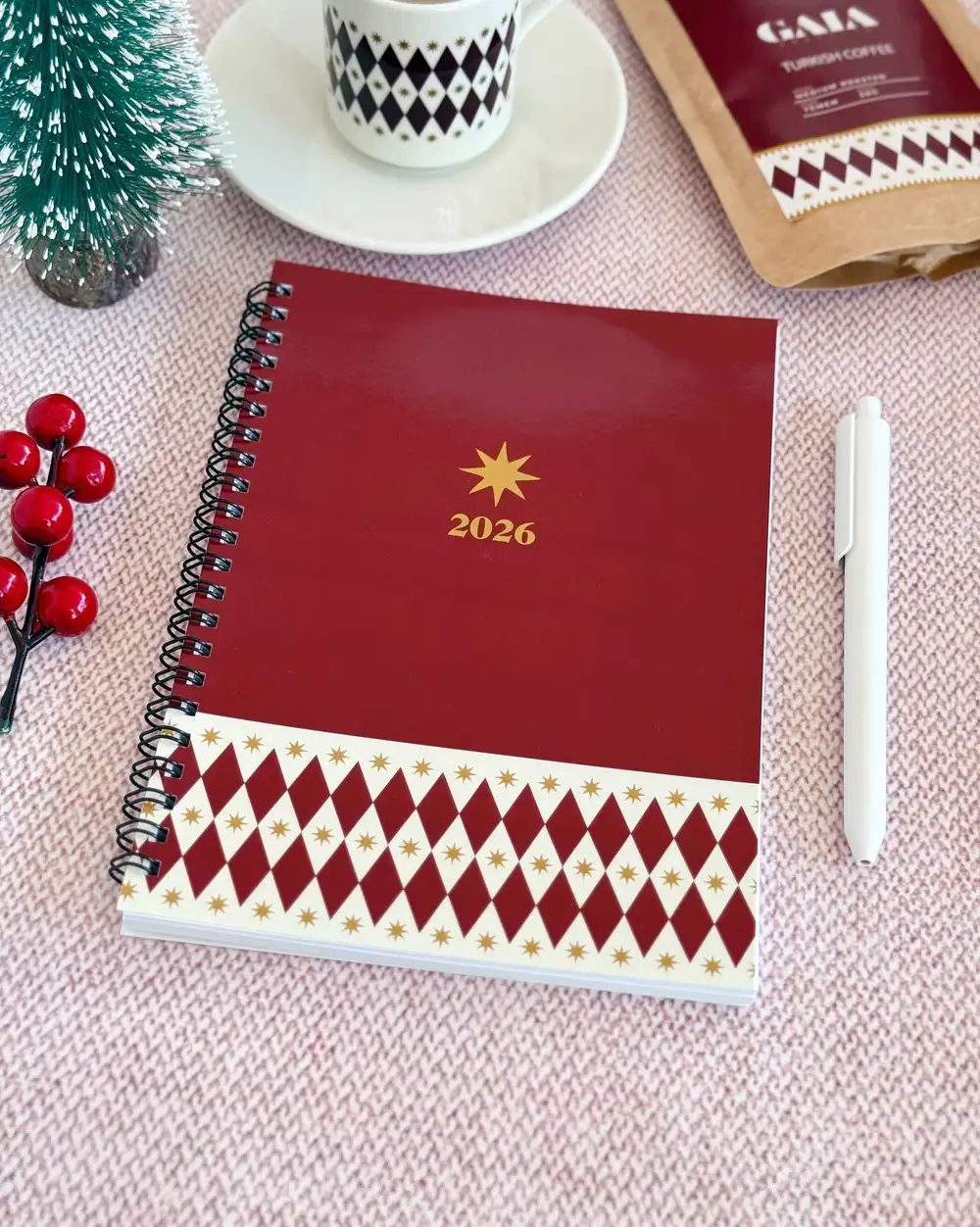 N280 Gold Premium 2026 Spiralli Defter