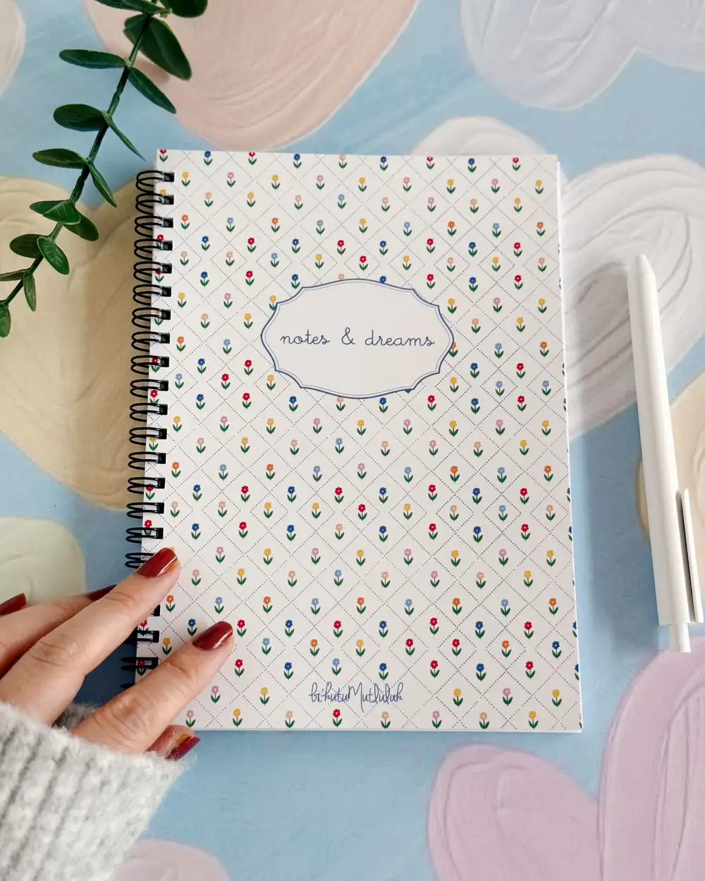 N270 Rengarenk Çiçekli A5 Spiralli Defter