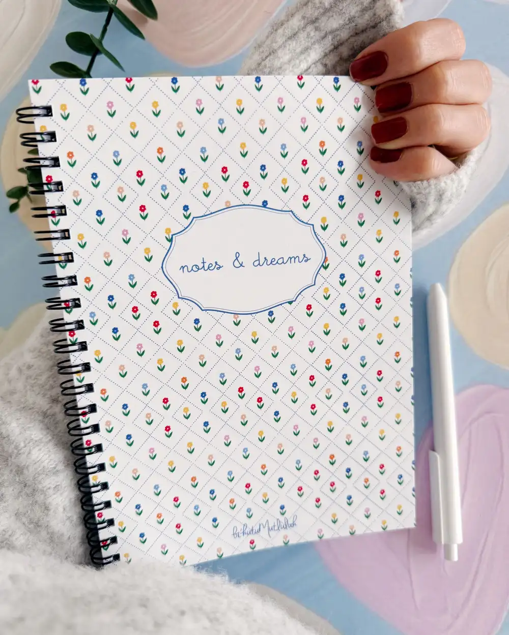 N270 Rengarenk Çiçekli A5 Spiralli Defter