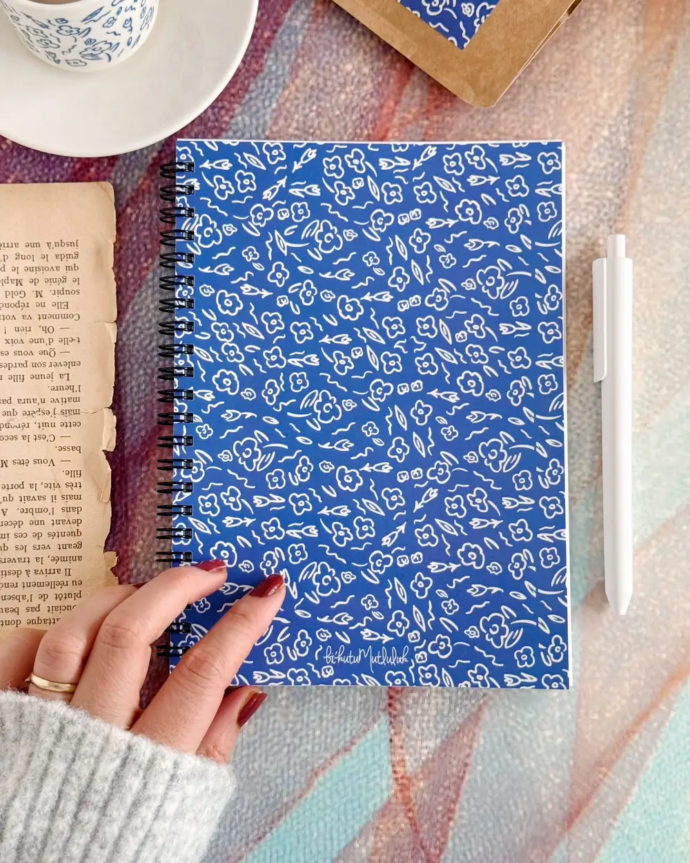 N271 Feel Çiçekli A5 Spiralli Defter