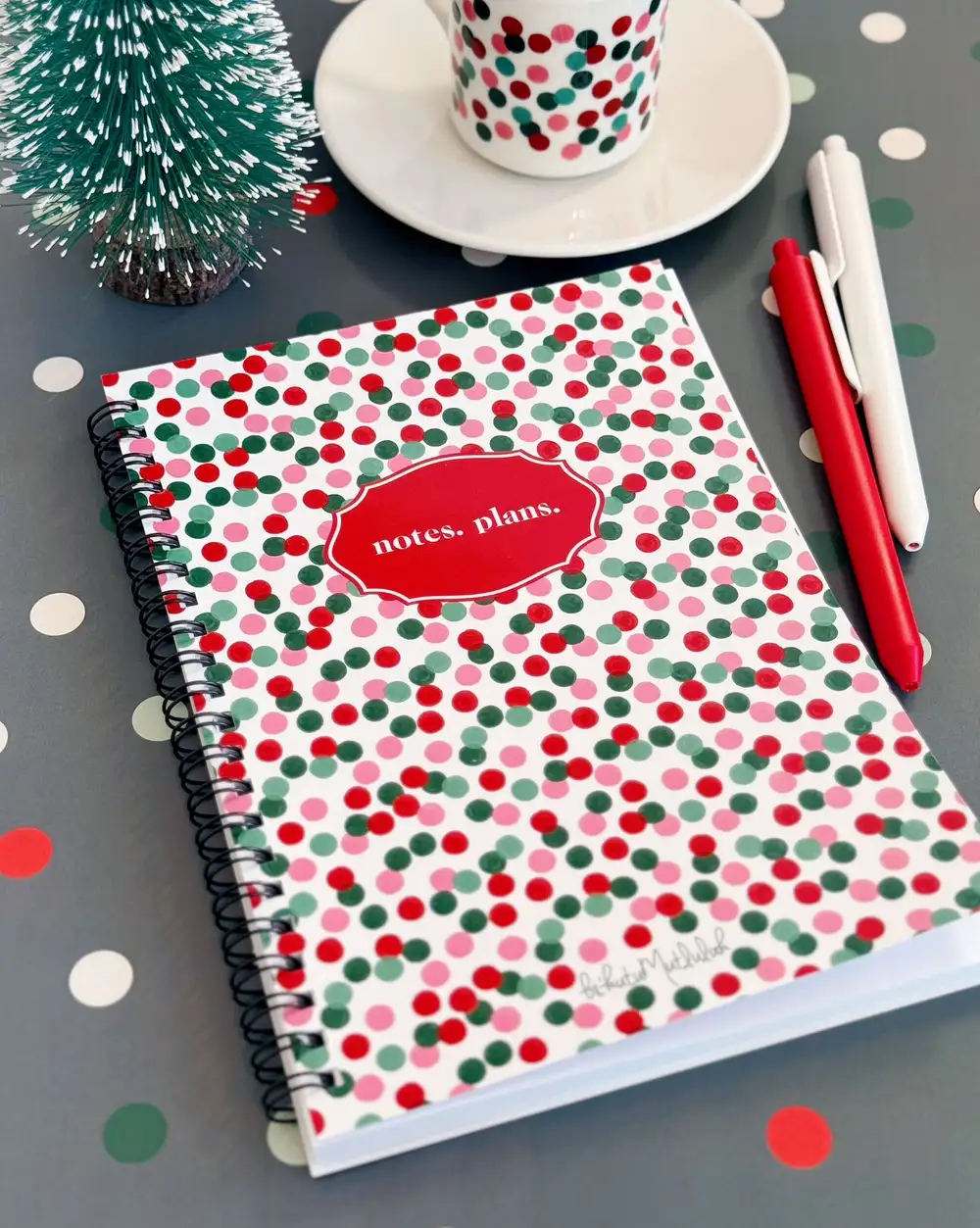 N276 Konfeti Yılbaşı Hediyesi A5 Spiralli Defter