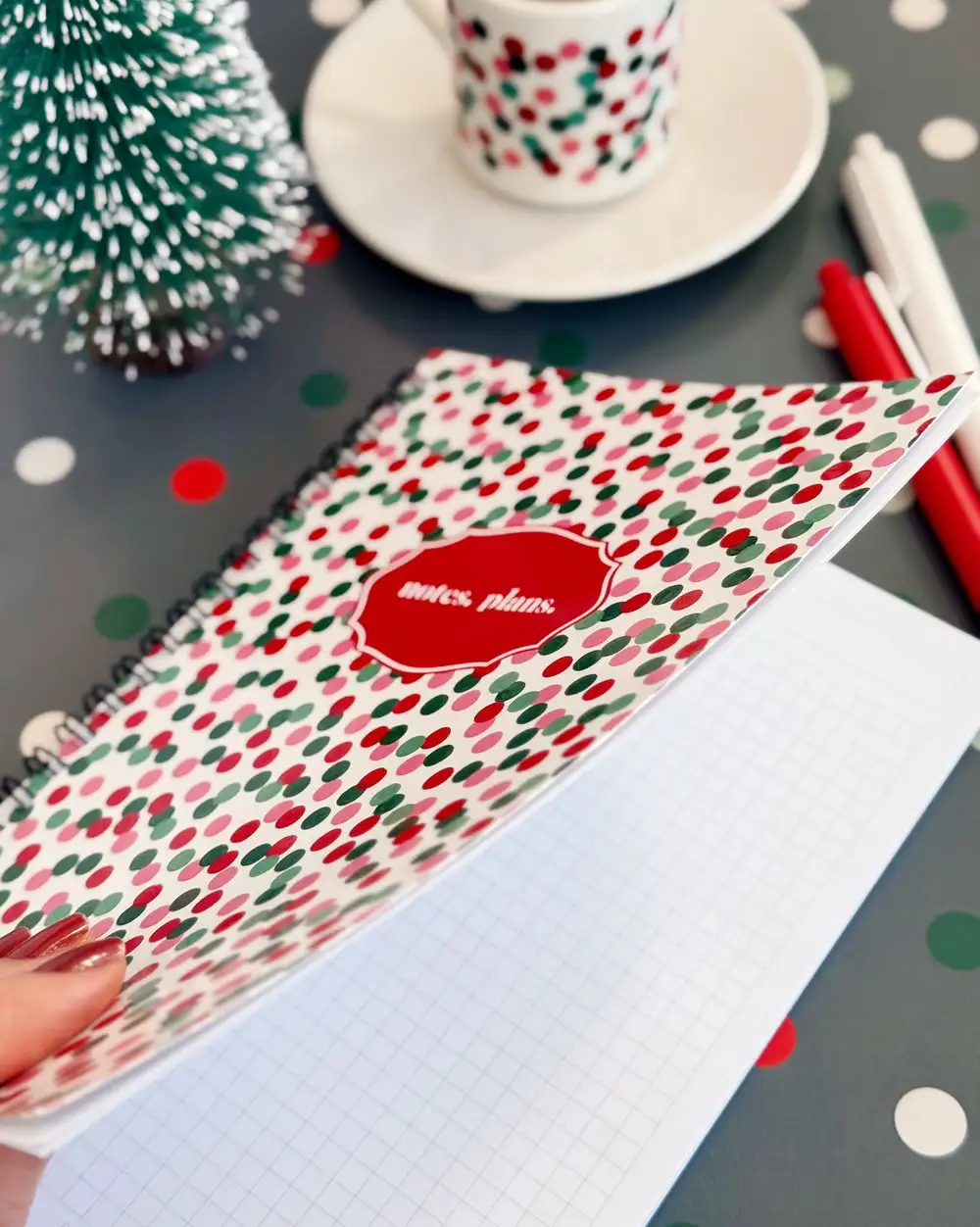 N276 Konfeti Yılbaşı Hediyesi A5 Spiralli Defter