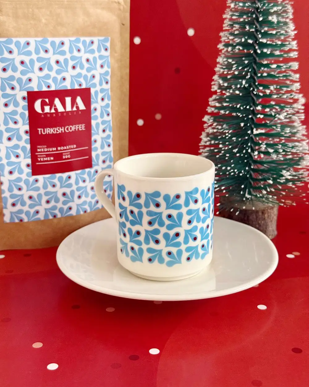 Anatolia Motifli Türk Kahvesi Fincanı