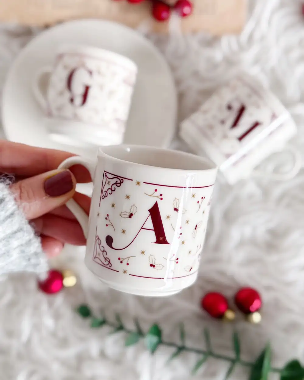 Baş Harfli Yılbaşı Hediyesi Türk Kahvesi Fincanı