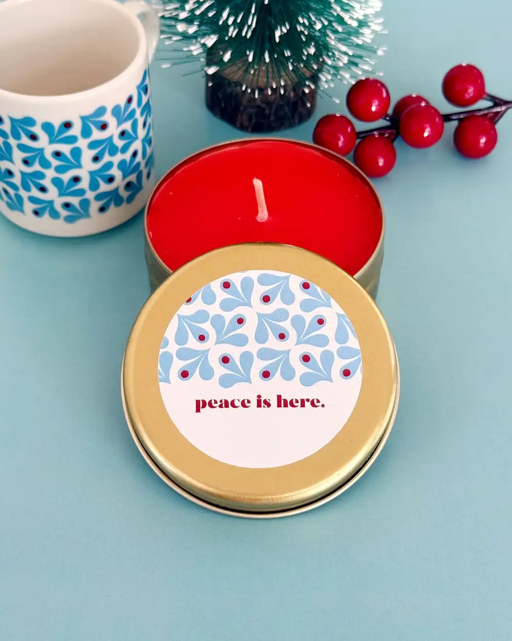 Anatolia Motif Metal Kutuda Hediyelik Mum