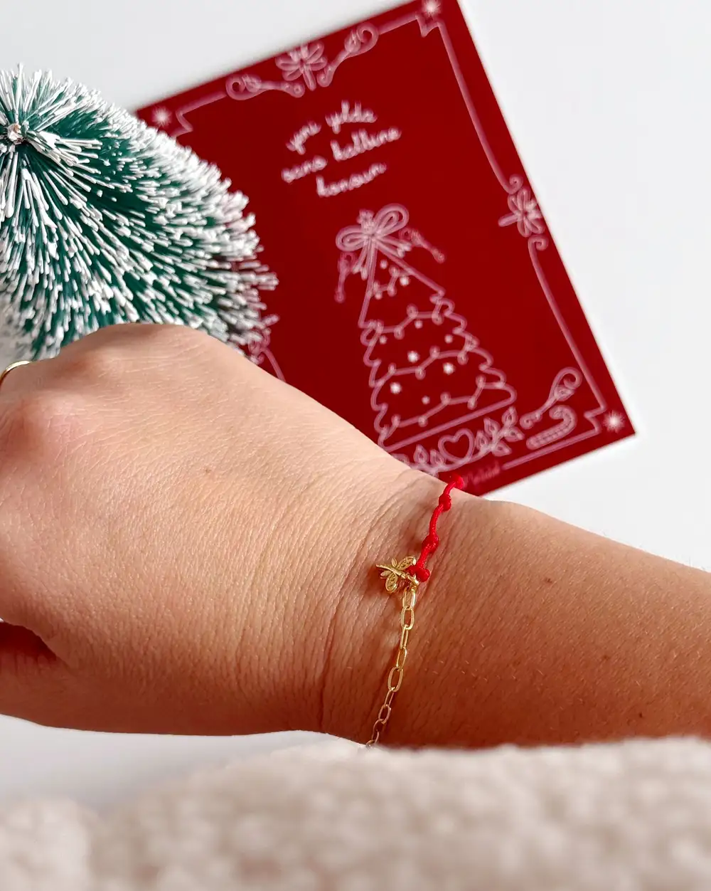 Yılbaşı Şans Bilekliği Ve Şans Kalbine Konsun Motto Kartı Kartpostal