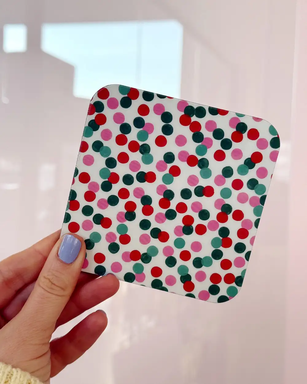 Konfeti Yılbaşı Bardak Altlığı