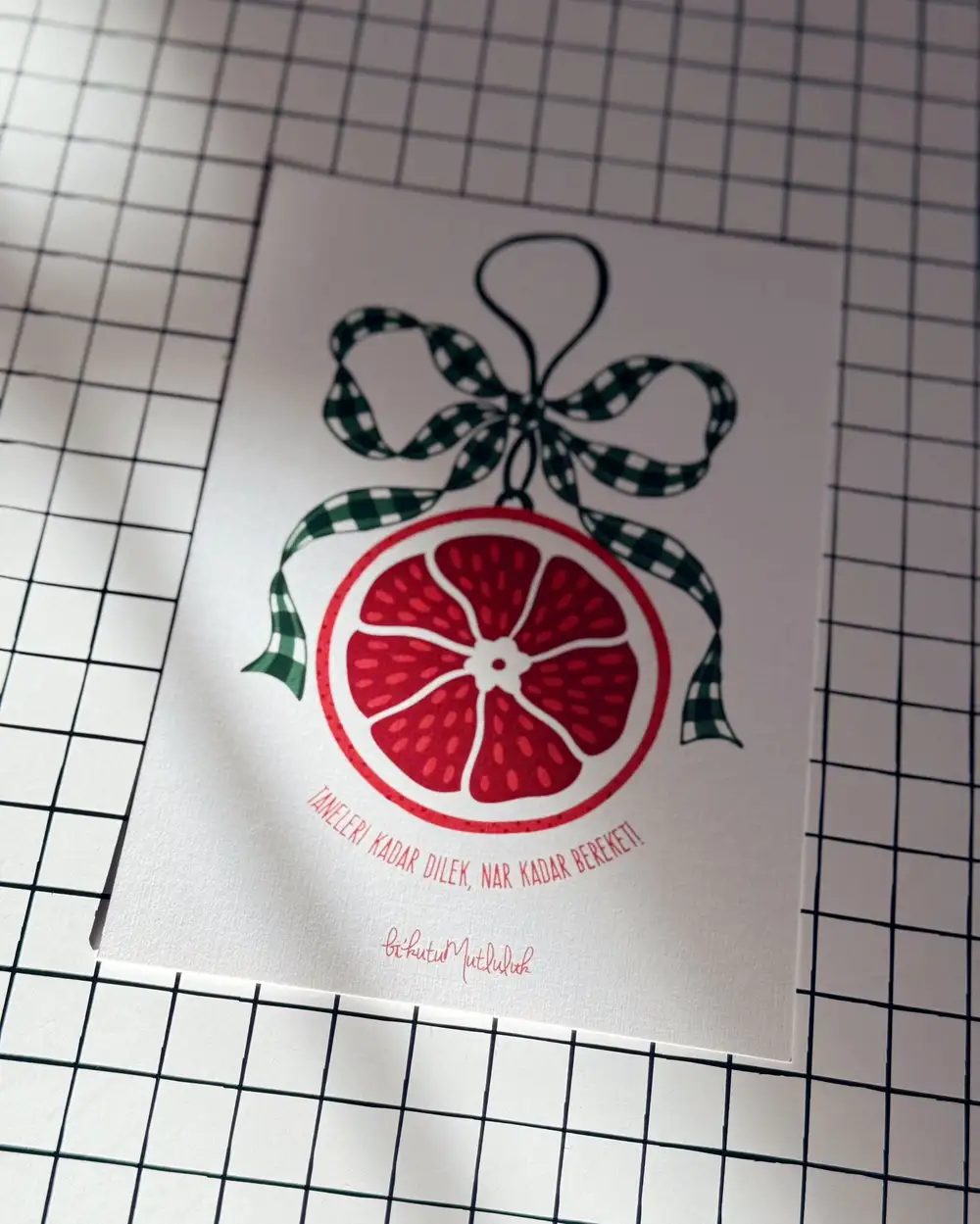 Nar Kadar Bereketli Yılbaşı Kartı