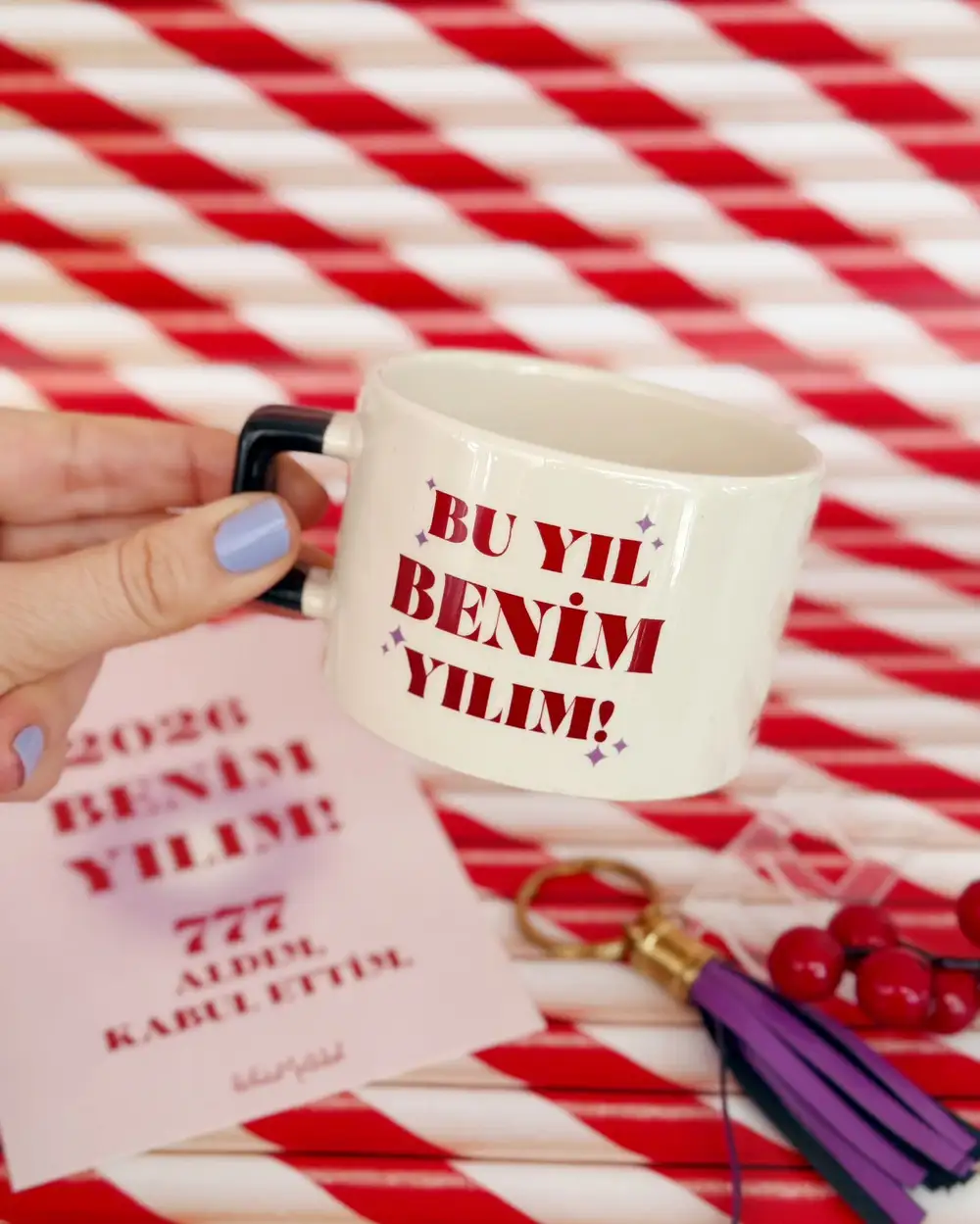2026 Benim Yılım Olacak Manifestli Yılbaşı Hediye Kupa Fincan