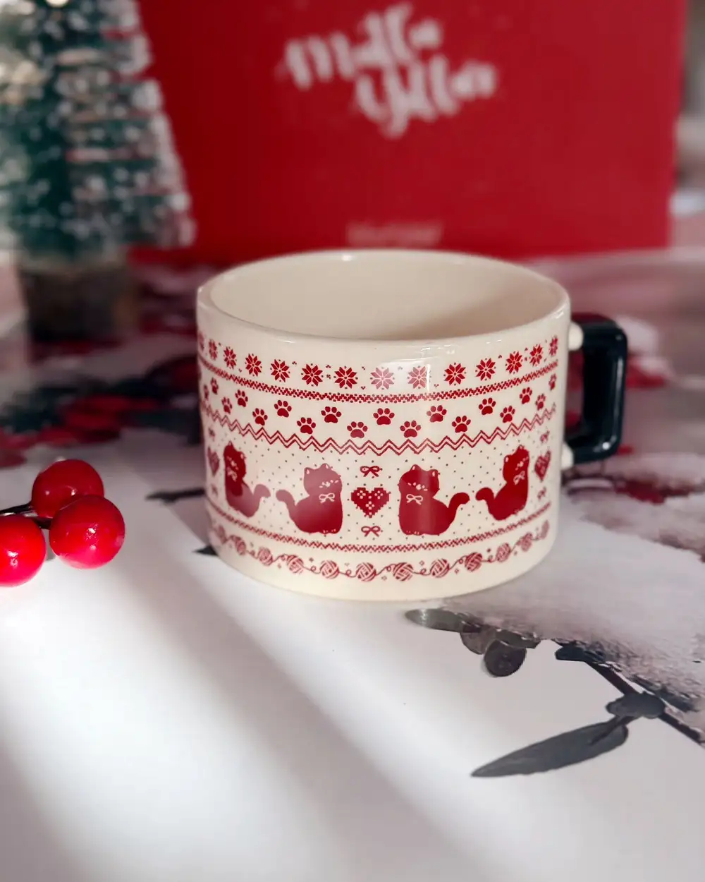 Vintage Kedi Kupa Fincan