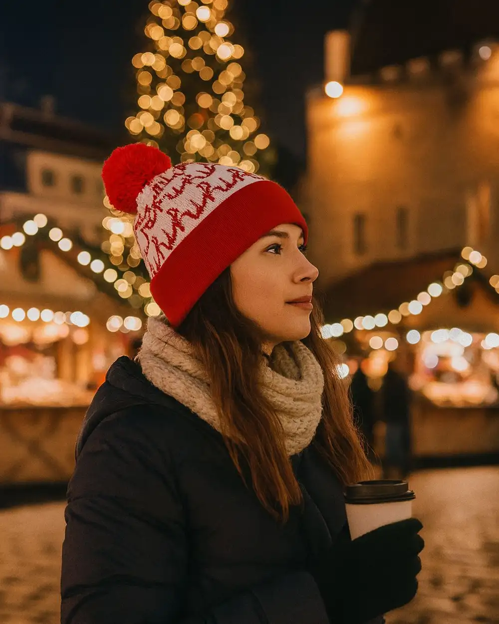 Hi Hi Yılbaşı Kırmızı Bere