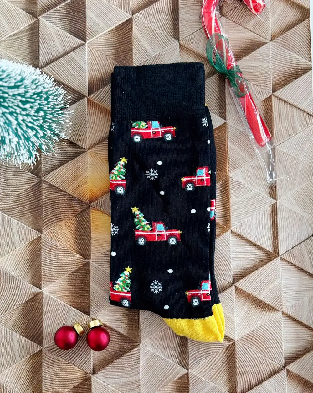 Arabalı Yılbaşı Erkek Çorabı