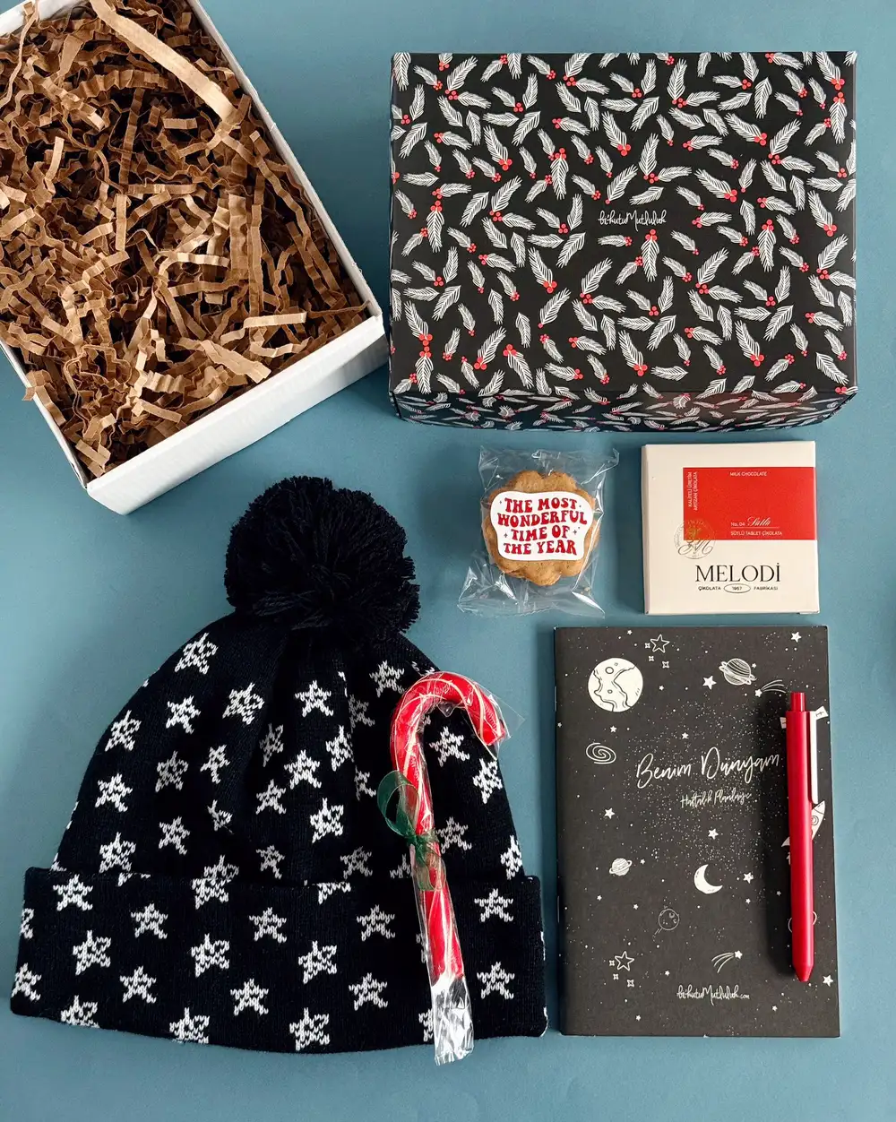 Yıldızlı Yılbaşı Hediye Kutusu