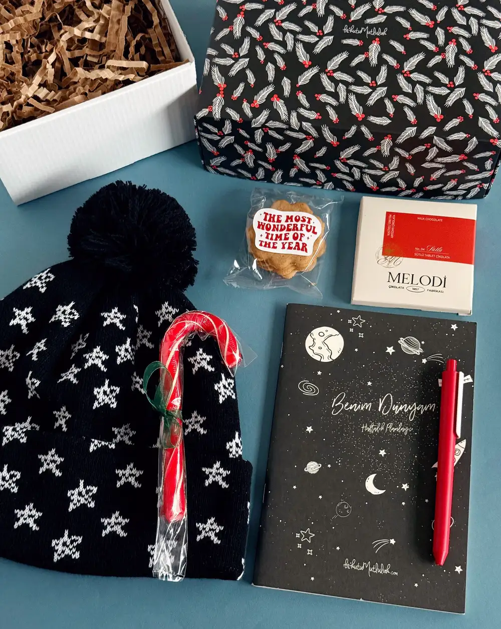 Yıldızlı Yılbaşı Hediye Kutusu