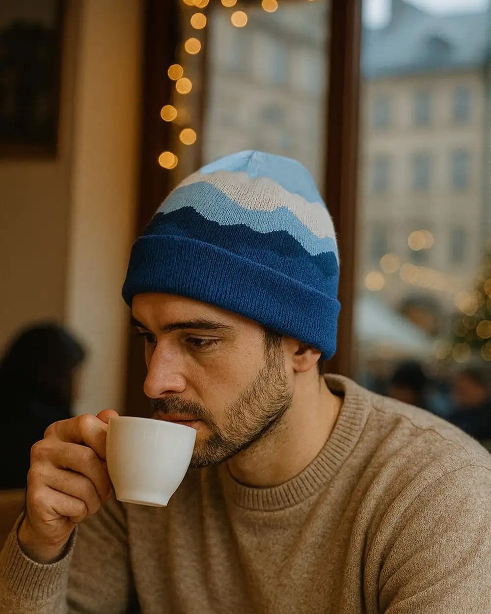 Kış Manzarası Buz Mavi Bere