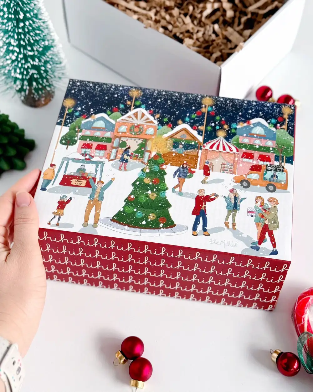 Yılbaşı Masalı Boş Hediye Kutusu (Sadece Kutu)