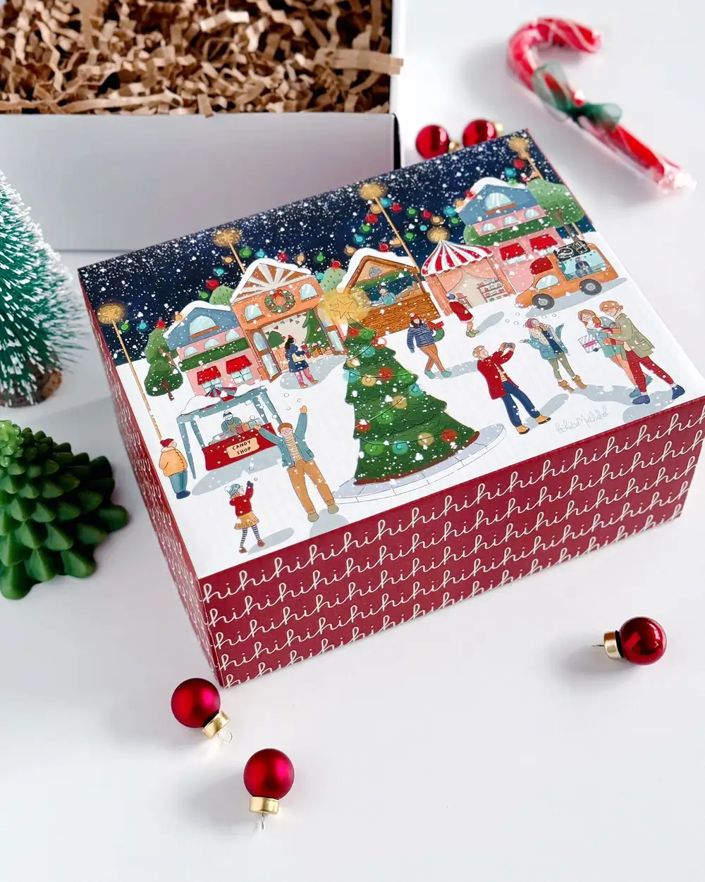 Yılbaşı Masalı Boş Hediye Kutusu (Sadece Kutu)