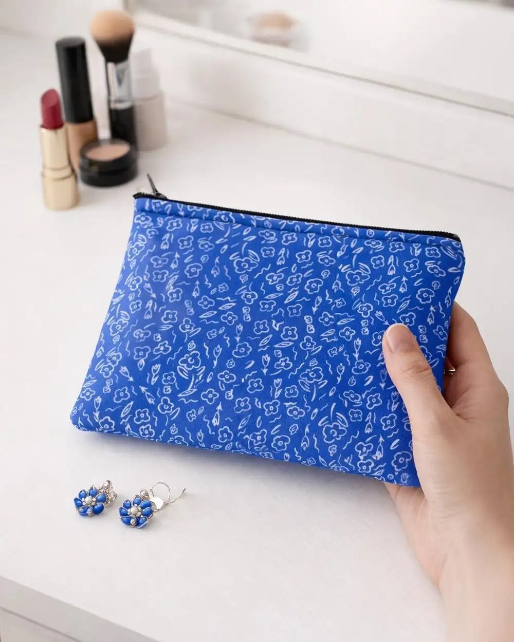 Feel Çiçekli Clutch Kalemlik