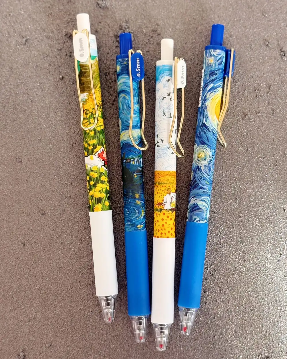 Van Gogh Yağlı Boya Desenli Soft Touch Tükenmez Kalem