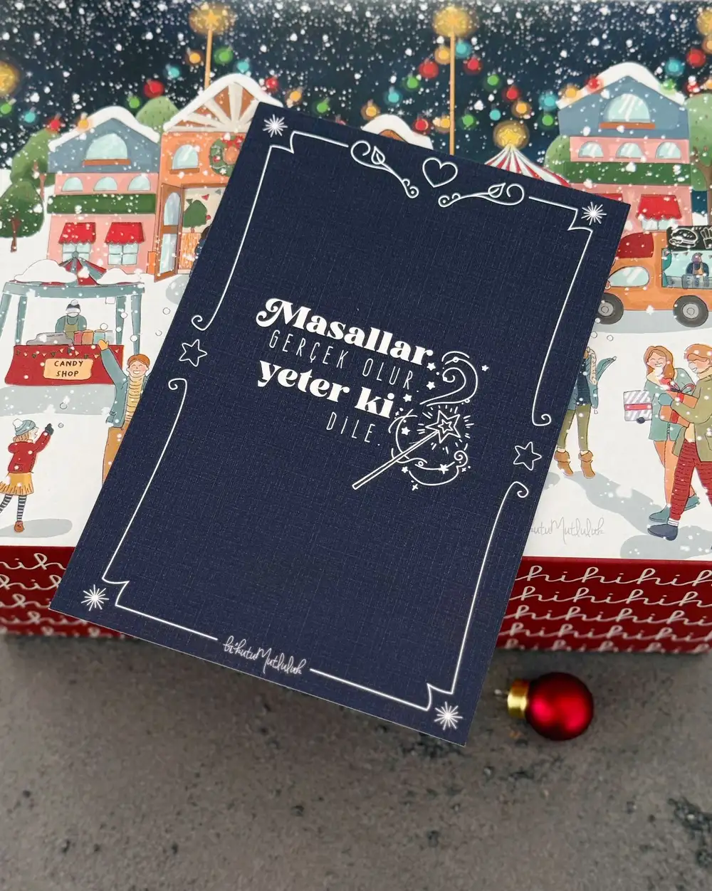 Masallar Gerçek Olur Motto Kartı Kartpostal