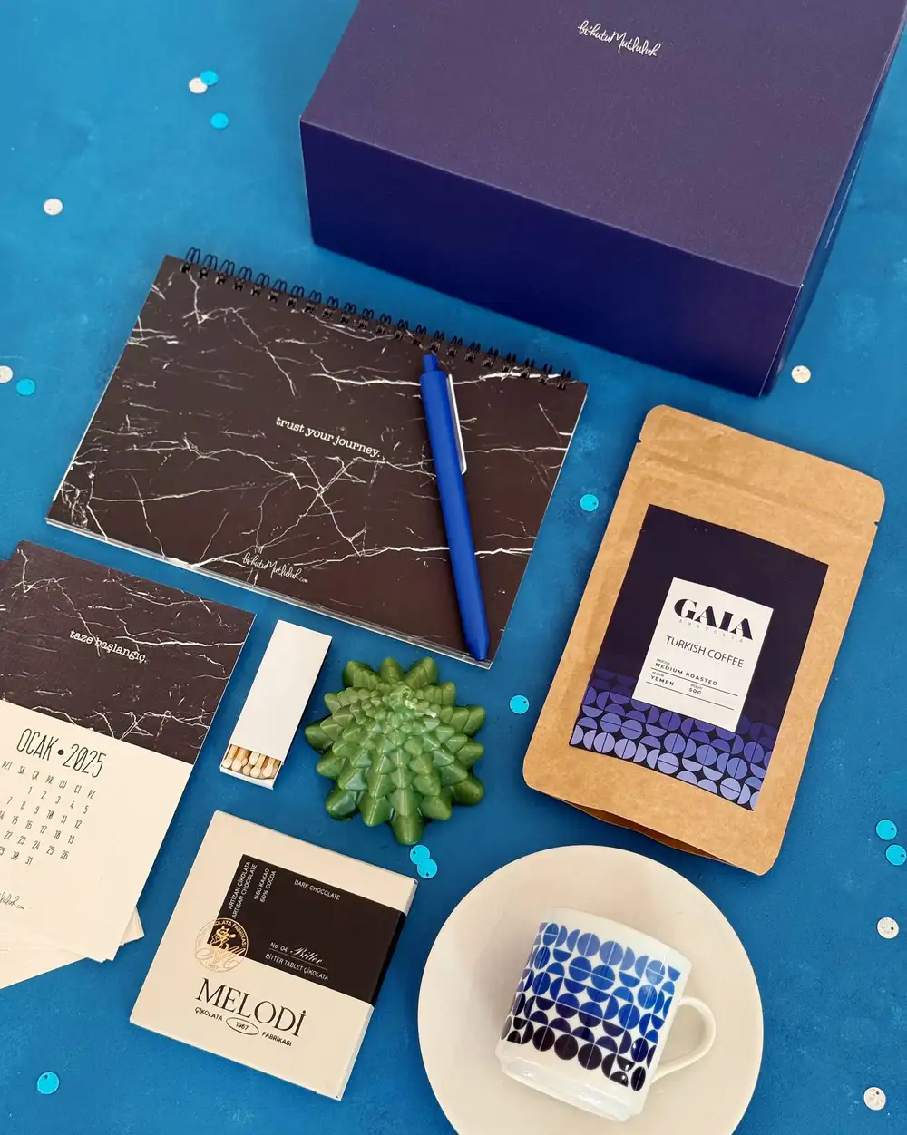 Mavi Motivasyon Hediye Kutusu