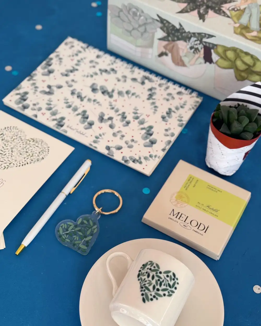 Yeşil Masaüstü Motivasyonu Hediye Kutusu