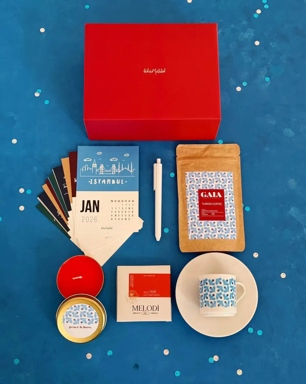 Anatolia Motif Masaüstü Motivasyonu Hediye Kutusu