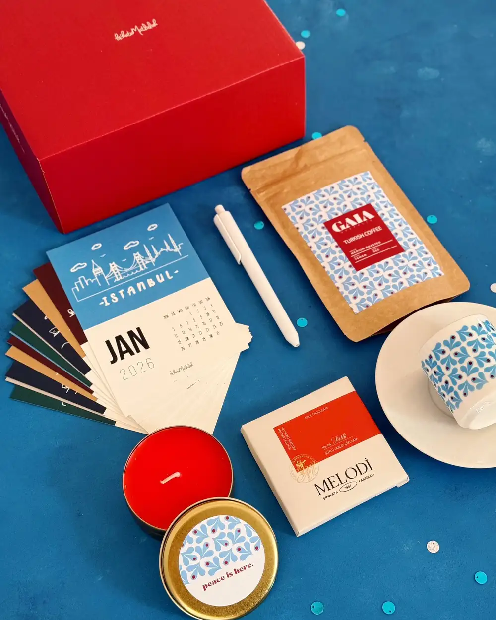 Anatolia Motif Masaüstü Motivasyonu Hediye Kutusu