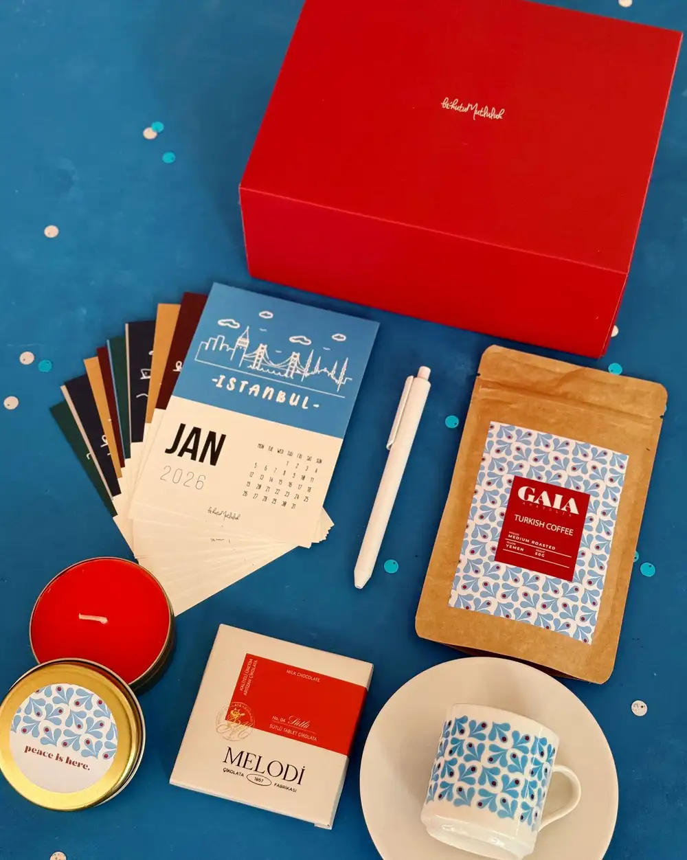 Anatolia Motif Masaüstü Motivasyonu Hediye Kutusu