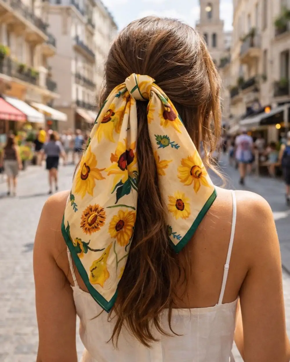 Van Gogh Ayçiçekleri Saten Fular