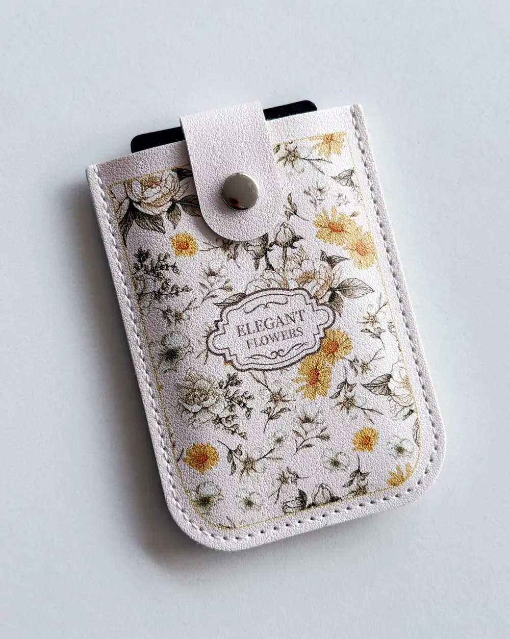 Vintage Papatyalı Kartlık Beyaz