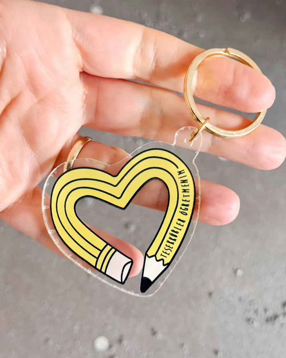 Öğretmene Hediyelik Anahtarlık