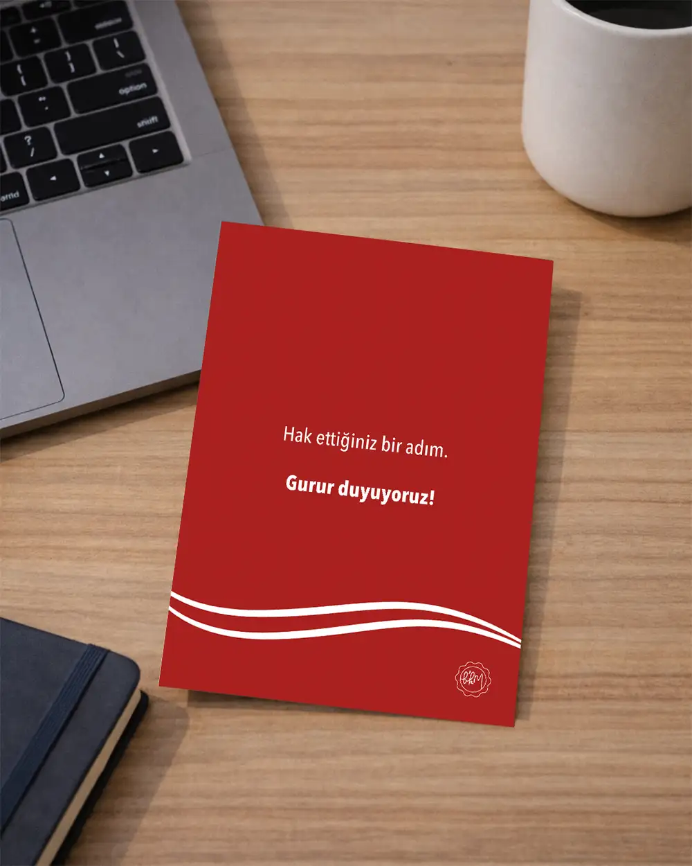 Gurur Mesajlı Yeni İş Tebrik Kartı Kartpostal