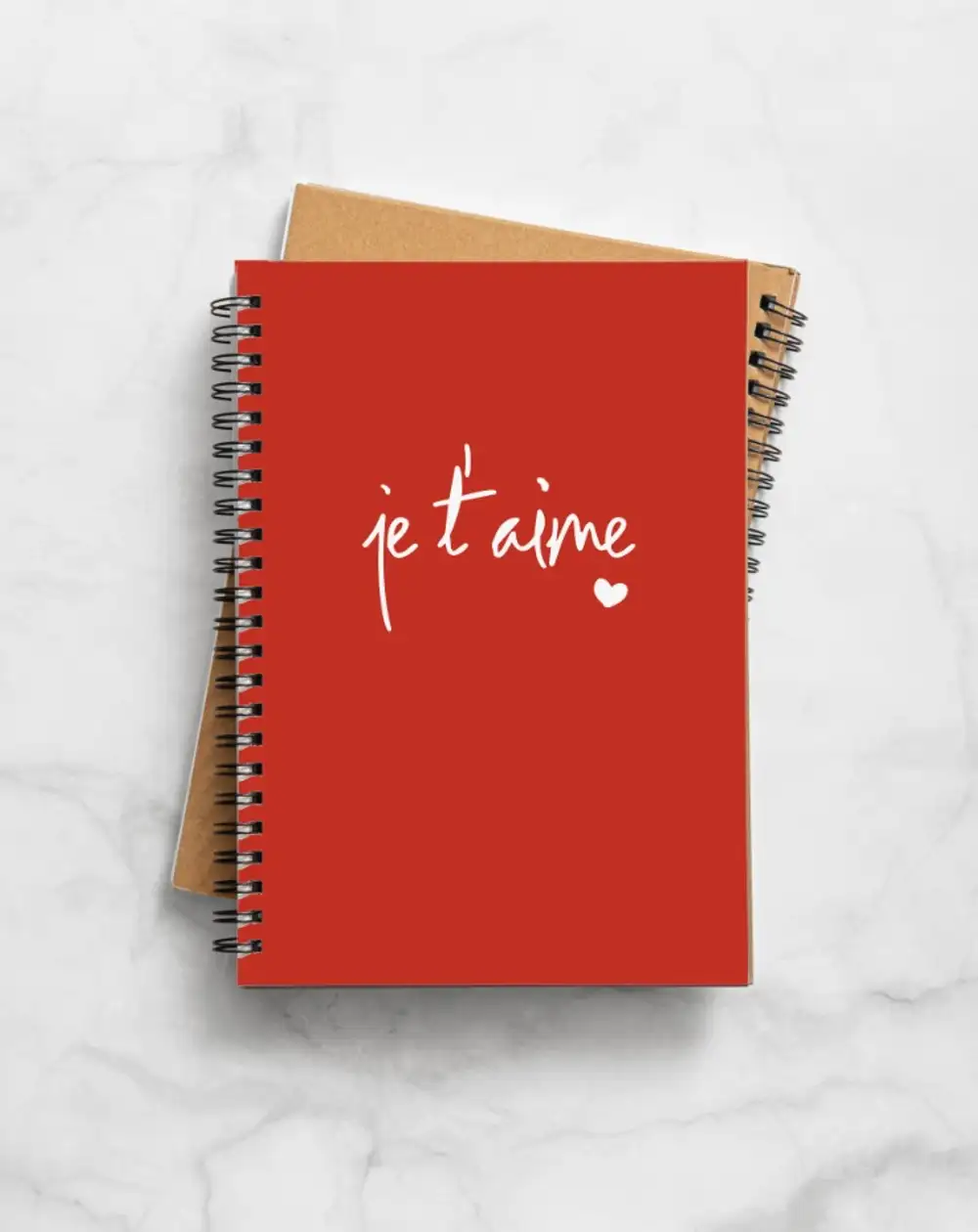 N284 Je t'aime A5 Spiralli Defter