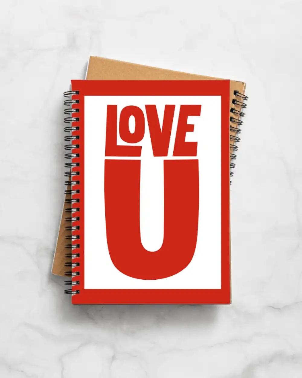 N289 Love You A5 Spiralli Defter