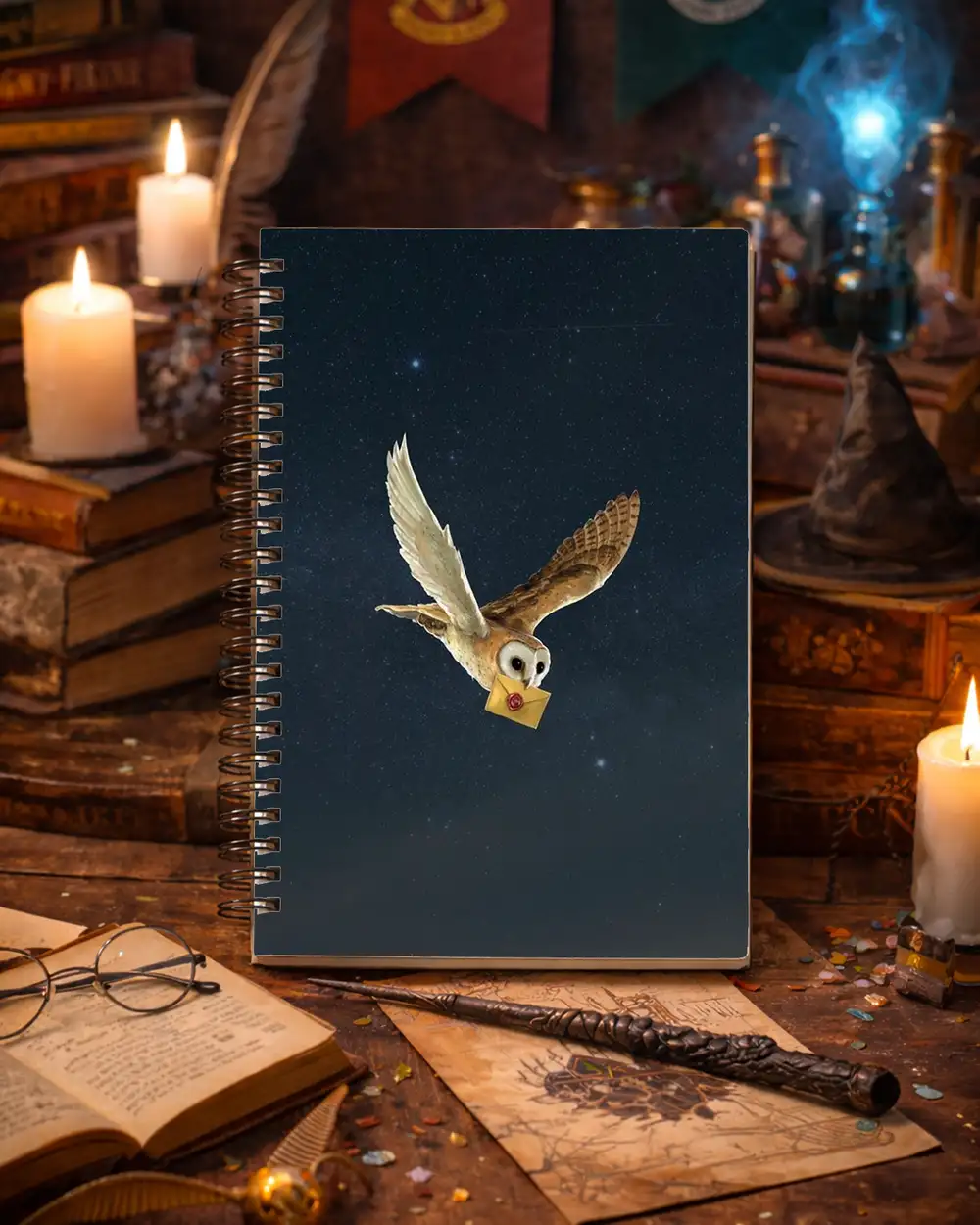 Harry Potter Hedwig Spiralli Defter